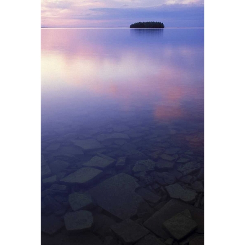 MI, Picnic Island, Lake Huron, clouds at twilight